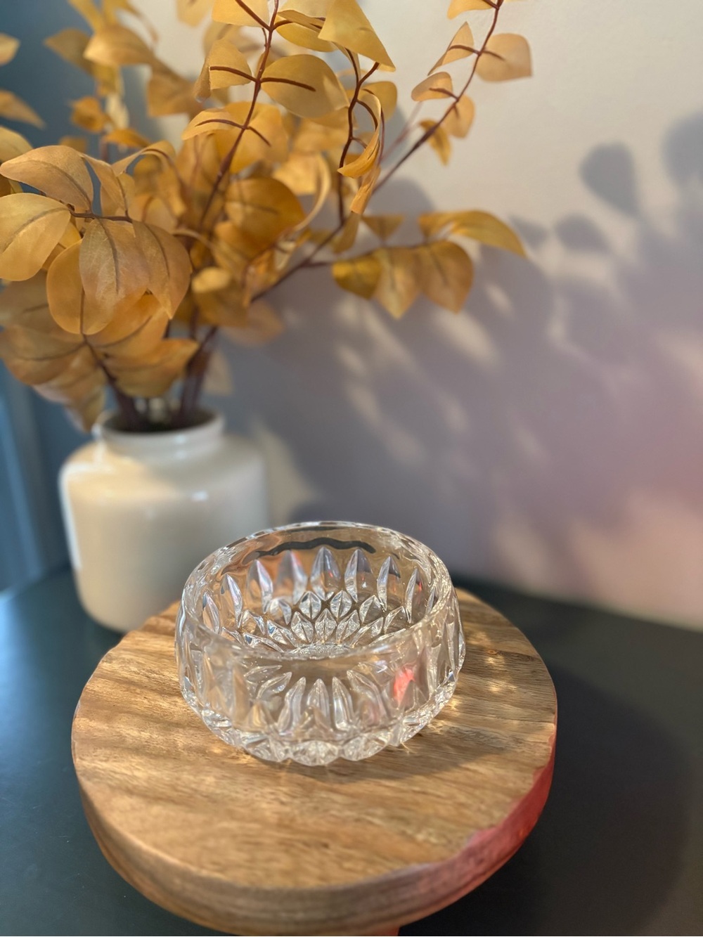 Vintage crystal small serving bowl/trinket dish by Gorham Crystal